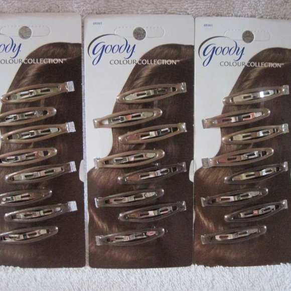 8 Goody Shiny Gel Epoxy Metal Hair Snap Clips - Picture 7 of 7